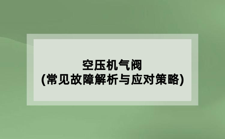 空壓機氣閥(常見故障解析與應(yīng)對策略)